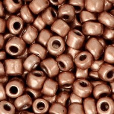 Seed beads 6/0 (4mm) Red brown metallic